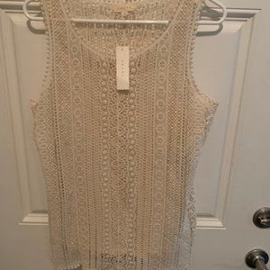 New with Tags Women's Cream Floral Lace Large